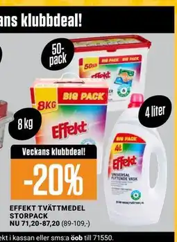 ÖoB EFFEKT TVÄTTMEDEL STORPACK erbjuda