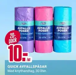 ÖoB QUICK AVFALLSPÅSAR erbjuda
