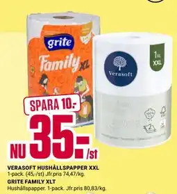 ÖoB VERASOFT HUSHÅLLSPAPPER XXL erbjuda