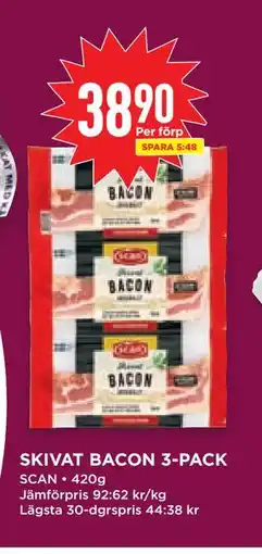 Willys Hemma SKIVAT BACON 3-PACK erbjuda