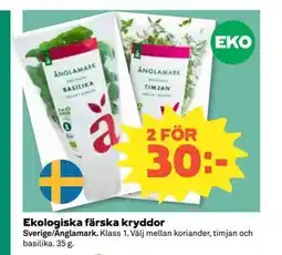 Coop Daglivs Ekologiska färska kryddor erbjuda