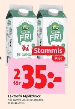 ICA Kvantum Laktosfri Mjölkdryck, Medlemspris erbjuda