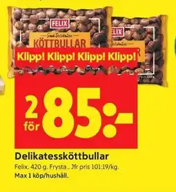 ICA Kvantum Delikatessköttbullar erbjuda