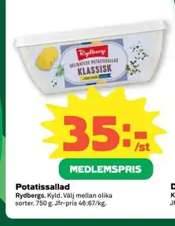 Coop Daglivs Potatissallad, Medlemspris erbjuda