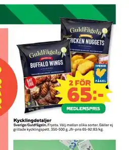 Coop Daglivs Kycklingdetaljer, Medlemspris erbjuda
