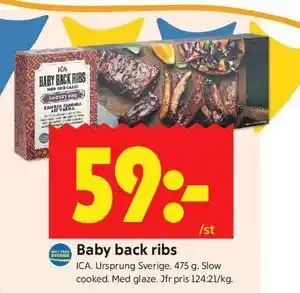 ICA Kvantum Baby back ribs erbjuda