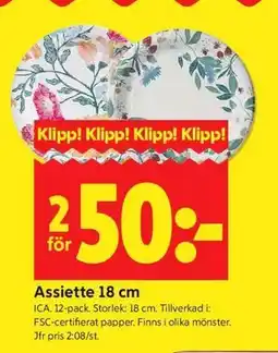 ICA Kvantum Assiette 18 cm erbjuda