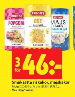 ICA Kvantum Smaksatta riskakor, majskakor erbjuda