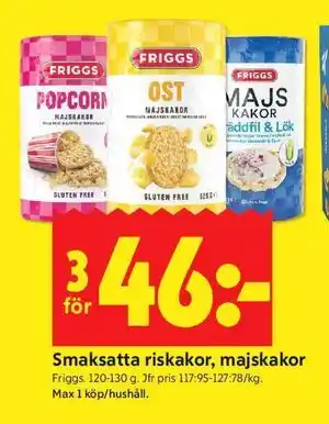 ICA Kvantum Smaksatta riskakor, majskakor erbjuda