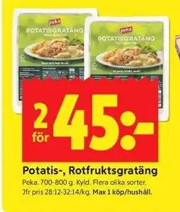 ICA Kvantum Potatis-, Rotfruktsgratäng erbjuda