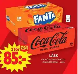ICA Maxi Coca-Cola, Fanta Läsk erbjuda