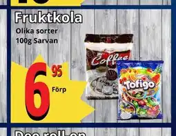 Supergrossen Fruktkola erbjuda