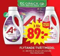 ICA Maxi A+ Flytande tvättmedel erbjuda