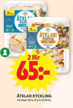 ICA Maxi Kronfågel Ätklar kyckling erbjuda