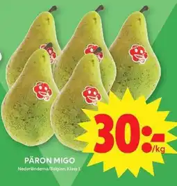 ICA Maxi Päron migo erbjuda