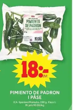 ICA Maxi ICA Pimiento de padron i påse erbjuda