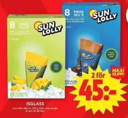 ICA Maxi Sun Lolly Isglass erbjuda