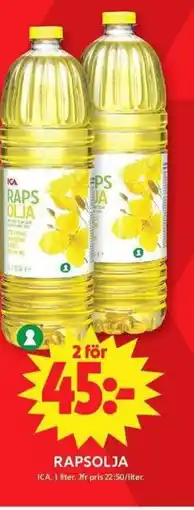 ICA Maxi ICA Rapsolja erbjuda