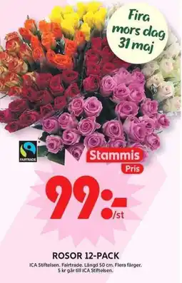 ICA Maxi Rosor 12-pack erbjuda