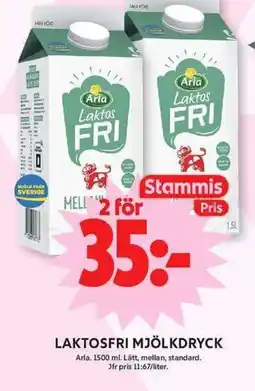 ICA Maxi Arla Laktosfri mjölkdryck erbjuda