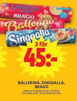 ICA Maxi Ballerina, singoalla, brago erbjuda