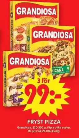 ICA Maxi Grandiosa Fryst pizza erbjuda