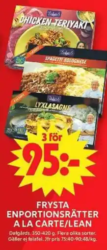 ICA Maxi Dafgårds Frysta enportionsrätter a la carte/lean erbjuda