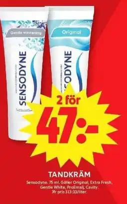 ICA Maxi Sensodyne Tandkräm erbjuda