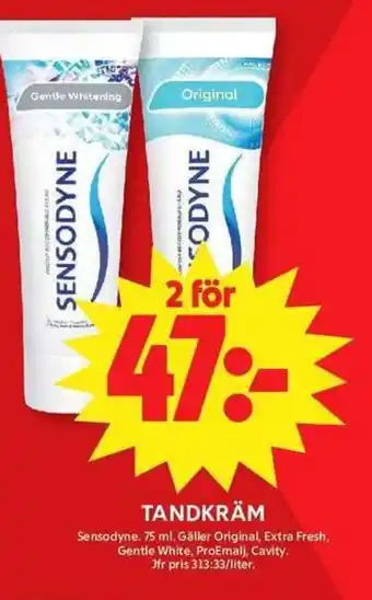 ICA Maxi Sensodyne Tandkräm erbjuda