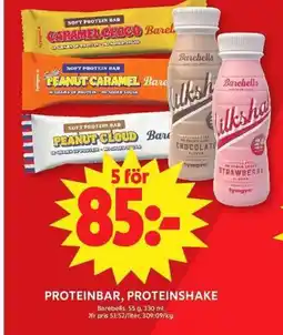 ICA Maxi Barebells Proteinbar, proteinshake erbjuda