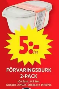 ICA Maxi Förvaringsburk 2-pack erbjuda