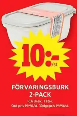 ICA Maxi Förvaringsburk 2-pack erbjuda