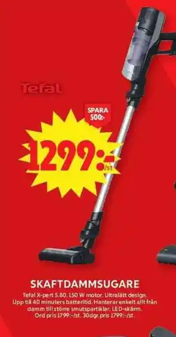 ICA Maxi Tefal Skaftdammsugare erbjuda