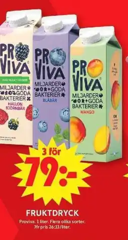 ICA Maxi Proviva Fruktdryck erbjuda