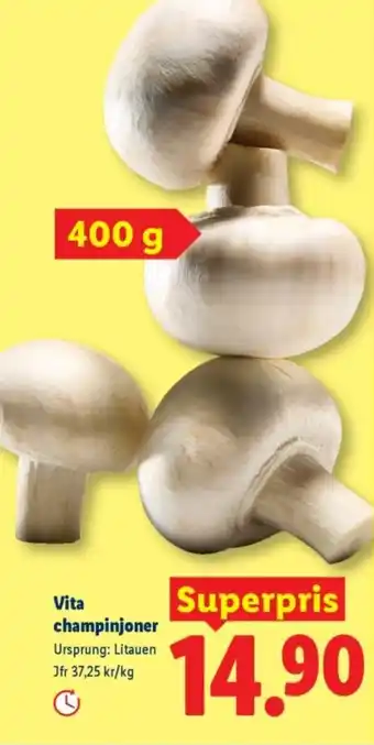 Lidl Vita champinjoner erbjuda