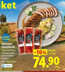 Lidl MATRIKET Fläskytterfilé erbjuda