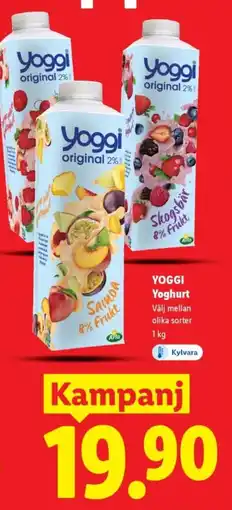 Lidl YOGGI Yoghurt erbjuda