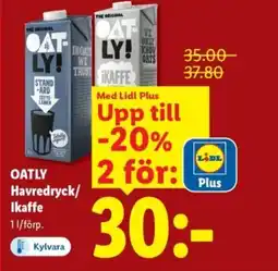 Lidl OATLY Havredryck/ Ikaffe erbjuda