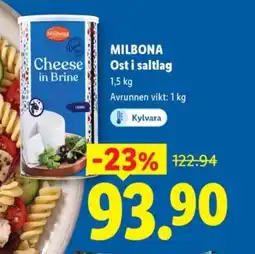 Lidl MILBONA Ost i saltlag erbjuda