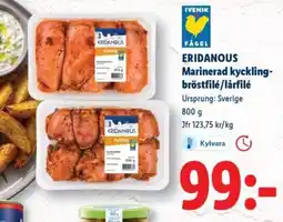 Lidl ERIDANOUS Marinerad kyckling- bröstfilé/lårfilé erbjuda