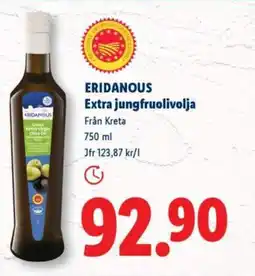 Lidl ERIDANOUS Extra jungfruolivolja erbjuda