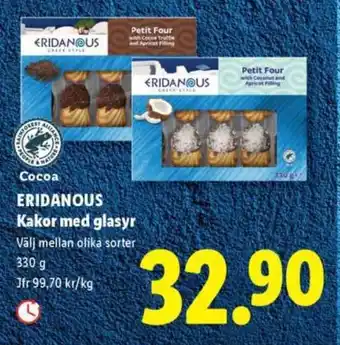 Lidl ERIDANOUS Kakor med glasyr erbjuda