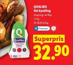 Lidl QUALIKO Hel kyckling erbjuda