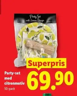 Lidl Party-set med citronmotiv erbjuda