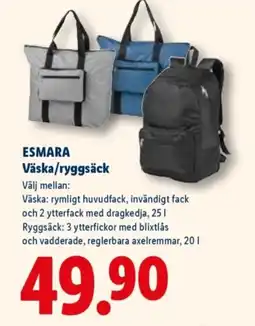Lidl ESMARA Väska/ryggsäck erbjuda