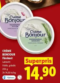 Lidl CRÈME BONJOUR Färskost erbjuda
