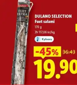 Lidl DULANO SELECTION Fuet salami erbjuda