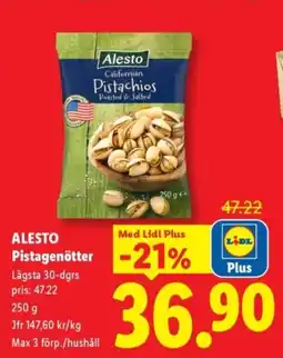 Lidl ALESTO Pistagenötter erbjuda