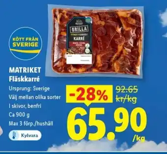 Lidl MATRIKET Fläskkarré erbjuda