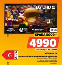 Power Lg 4k smart tv ound pro för uppslukande ljudupplevelse erbjuda